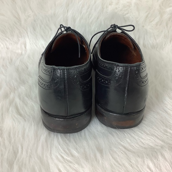 Allen Edmonds Lombard Black Leather Brogue Oxford Shoes 11 - Picture 3 of 8